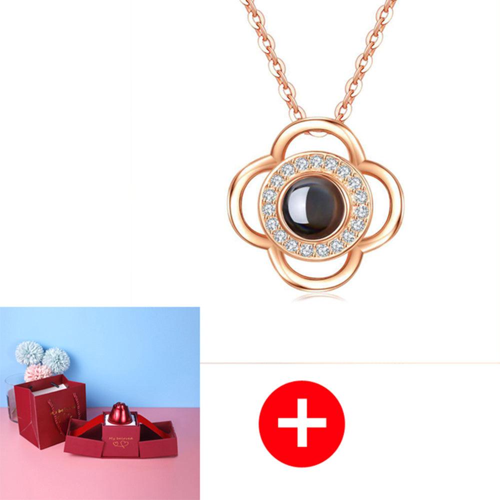 Metal Rose Jewelry Gift Box Necklace! - Efrosiny