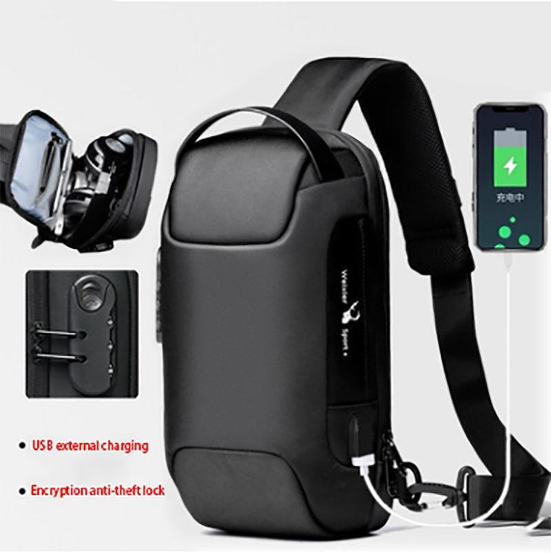 Waterproof USB Anti-theft Bag | Men's Oxford Crossbody Shoulder Sling Pack - Efrosiny