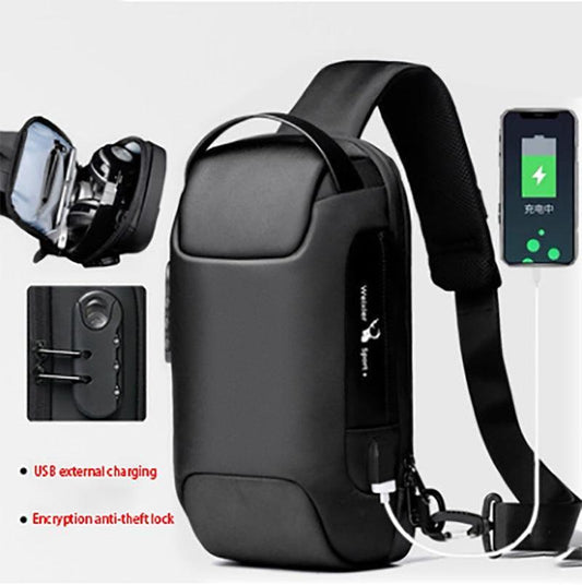 Waterproof USB Anti-theft Bag | Men's Oxford Crossbody Shoulder Sling Pack - Efrosiny