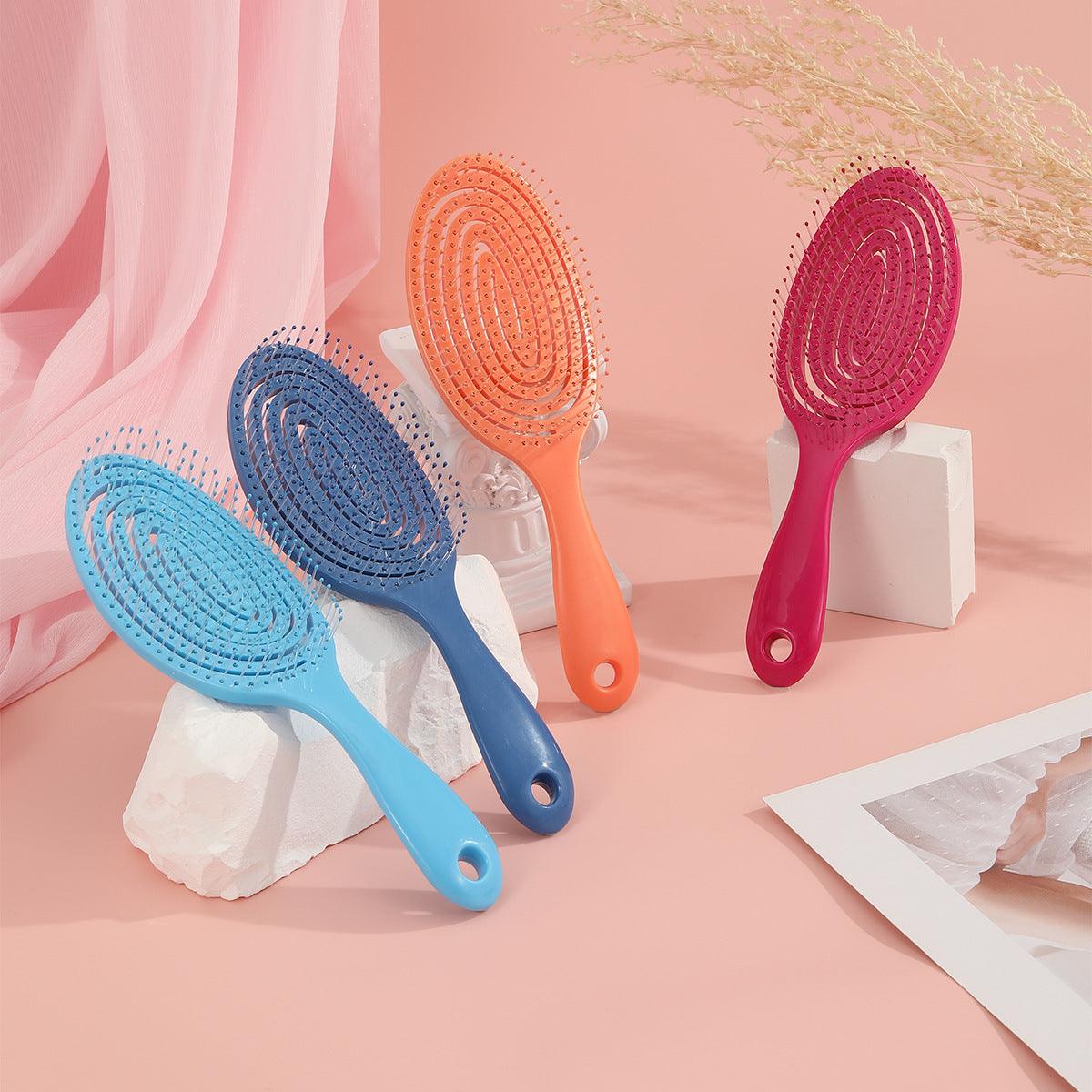 Hollow Hair Handheld Candy Color Dry Comb - Lightweight & Stylish! - Efrosiny