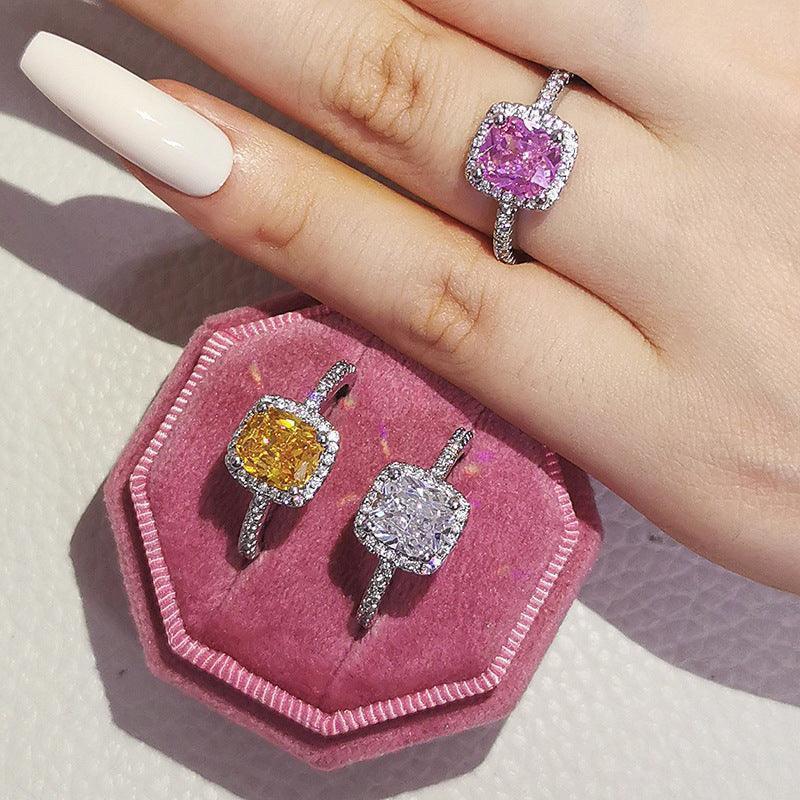 Luxury Multicolor Charm Cubic Zirconia Wedding Ring for Women! - Efrosiny