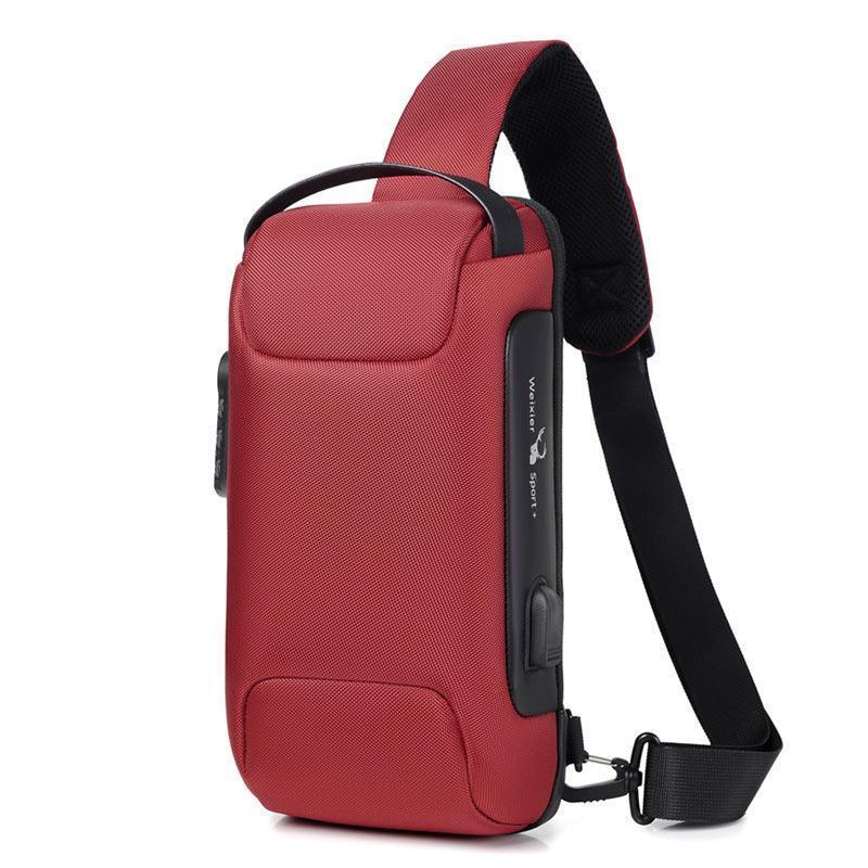 Waterproof USB Anti-theft Bag | Men's Oxford Crossbody Shoulder Sling Pack - Efrosiny