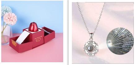 Metal Rose Jewelry Gift Box Necklace! - Efrosiny