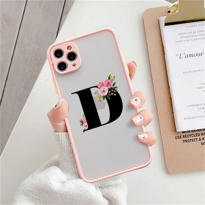 Personalized Silicone Phone Cases with Alphabet Letters – Pink, Stylish & Functional - Efrosiny