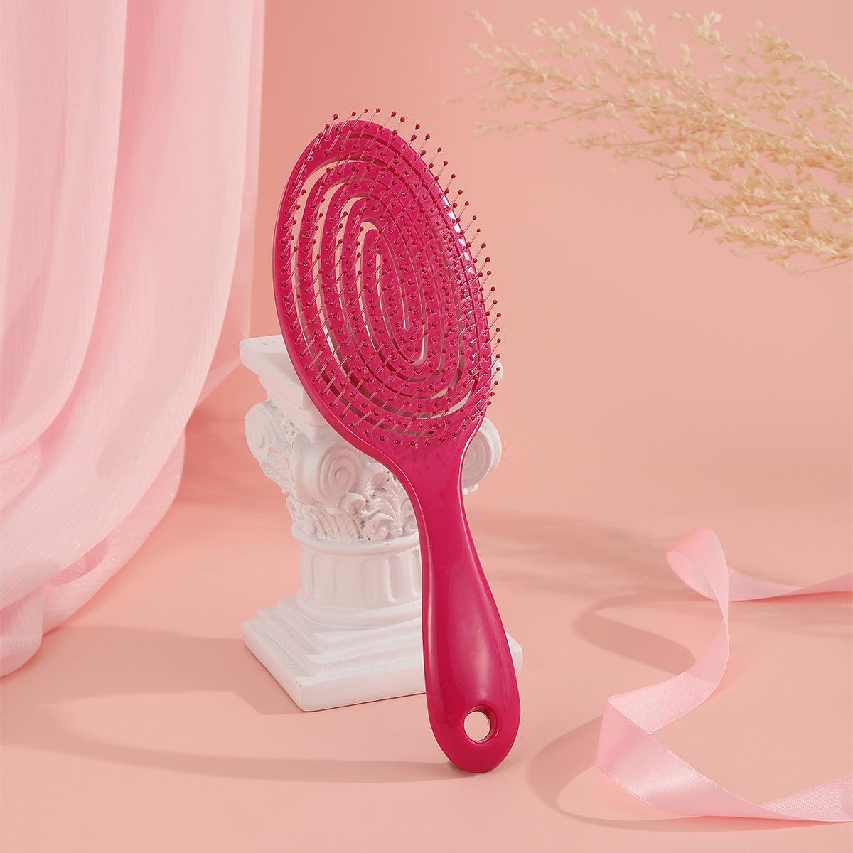 Hollow Hair Handheld Candy Color Dry Comb - Lightweight & Stylish! - Efrosiny