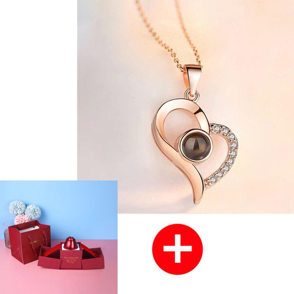 Metal Rose Jewelry Gift Box Necklace! - Efrosiny