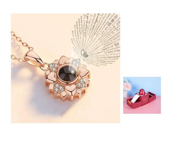 Metal Rose Jewelry Gift Box Necklace! - Efrosiny