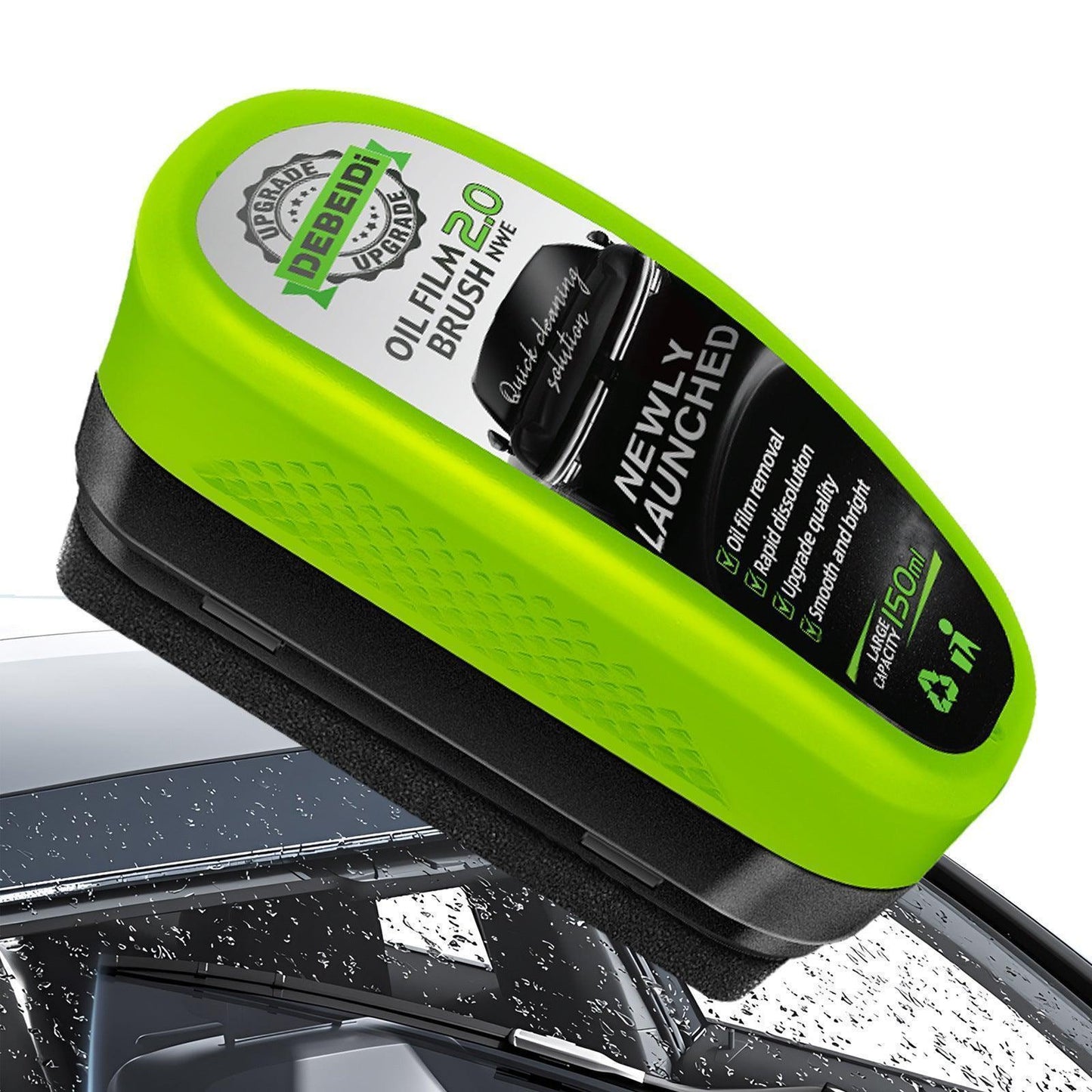 Green Car Glass Wiper – Oil Remover & Rain Repellent for Clear Vision! - Efrosiny