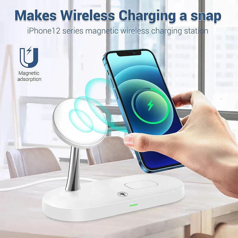 Magnetic 3-in-1 Wireless Charger Station - Efrosiny