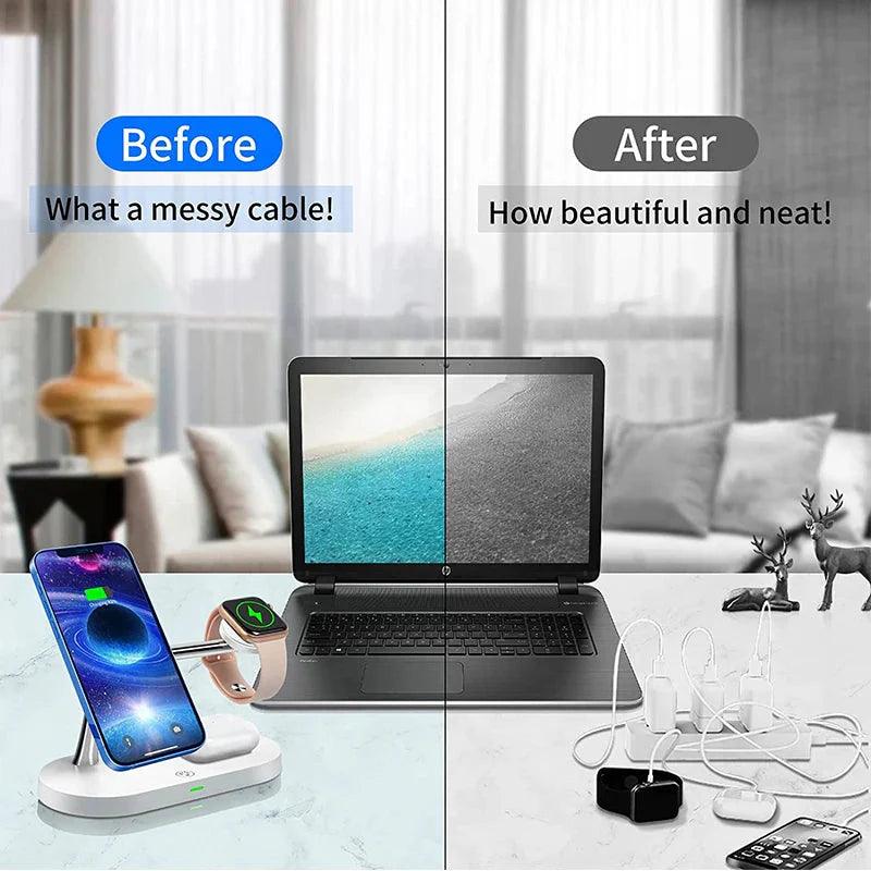 Magnetic 3-in-1 Wireless Charger Station - Efrosiny