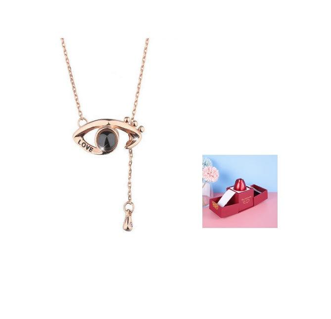 Metal Rose Jewelry Gift Box Necklace! - Efrosiny