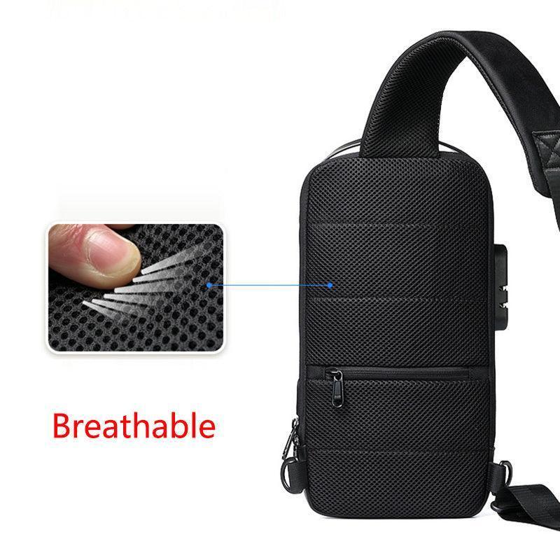 Waterproof USB Anti-theft Bag | Men's Oxford Crossbody Shoulder Sling Pack - Efrosiny