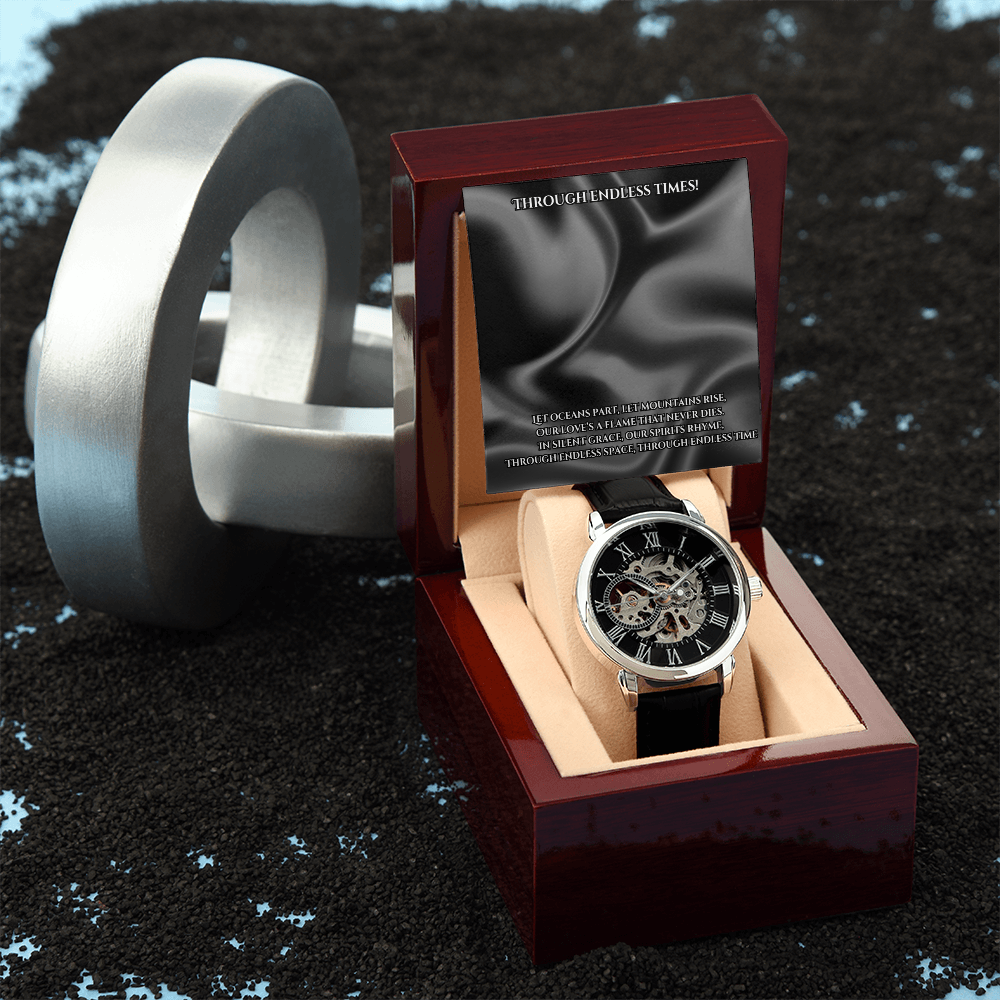 Timeless Elegance: Black Openwork Chronograph