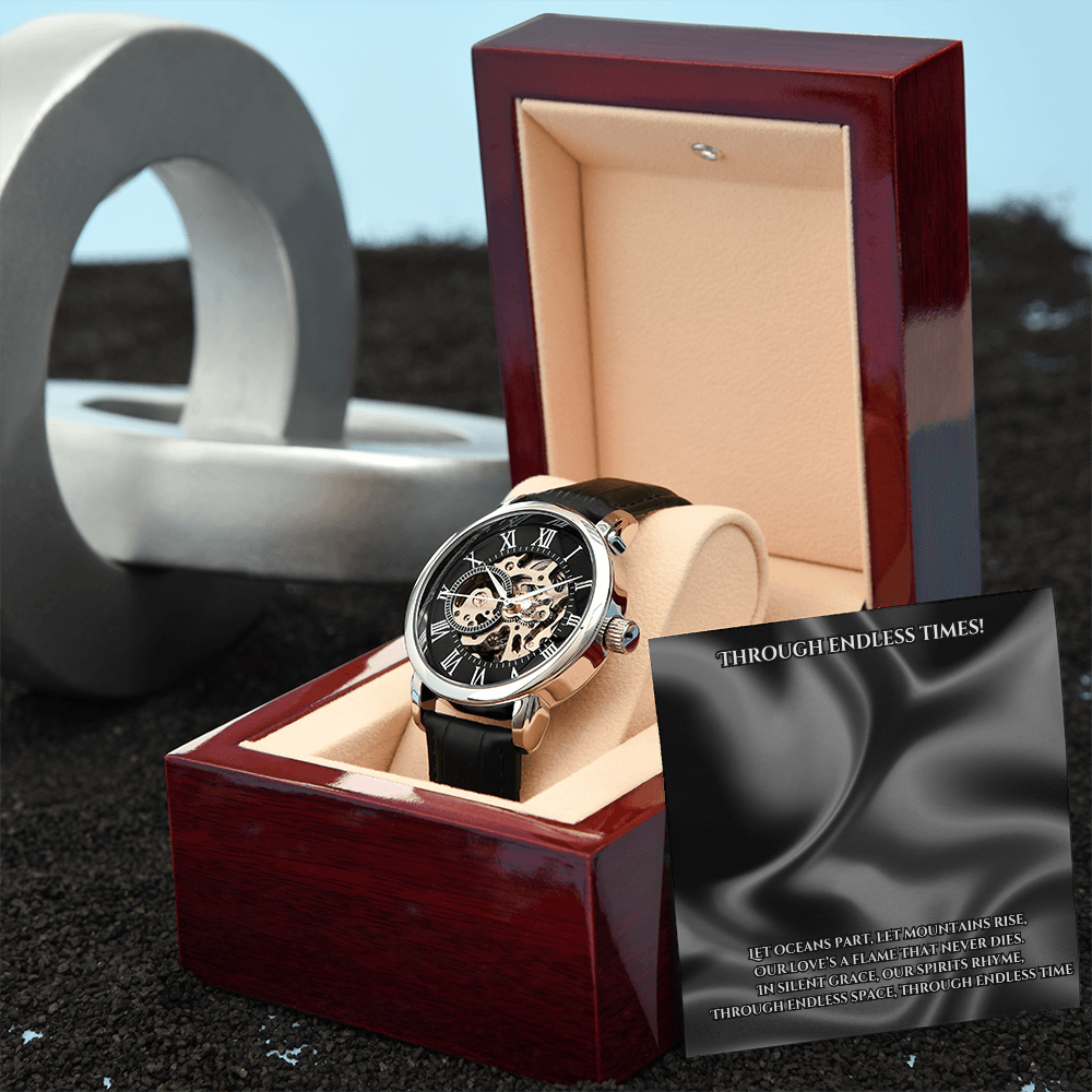 Timeless Elegance: Black Openwork Chronograph