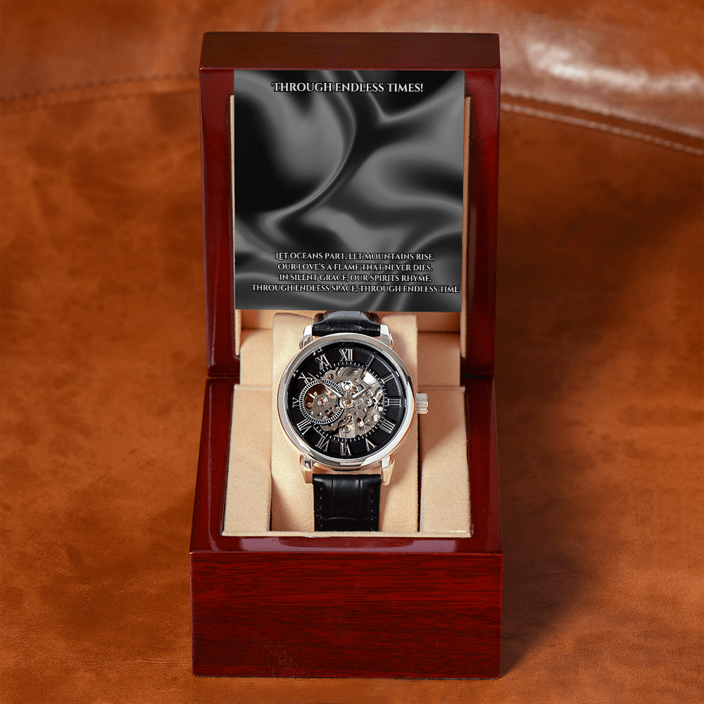 Timeless Elegance: Black Openwork Chronograph