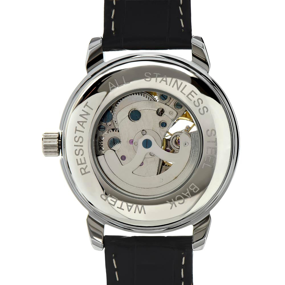 Timeless Elegance: Black Openwork Chronograph