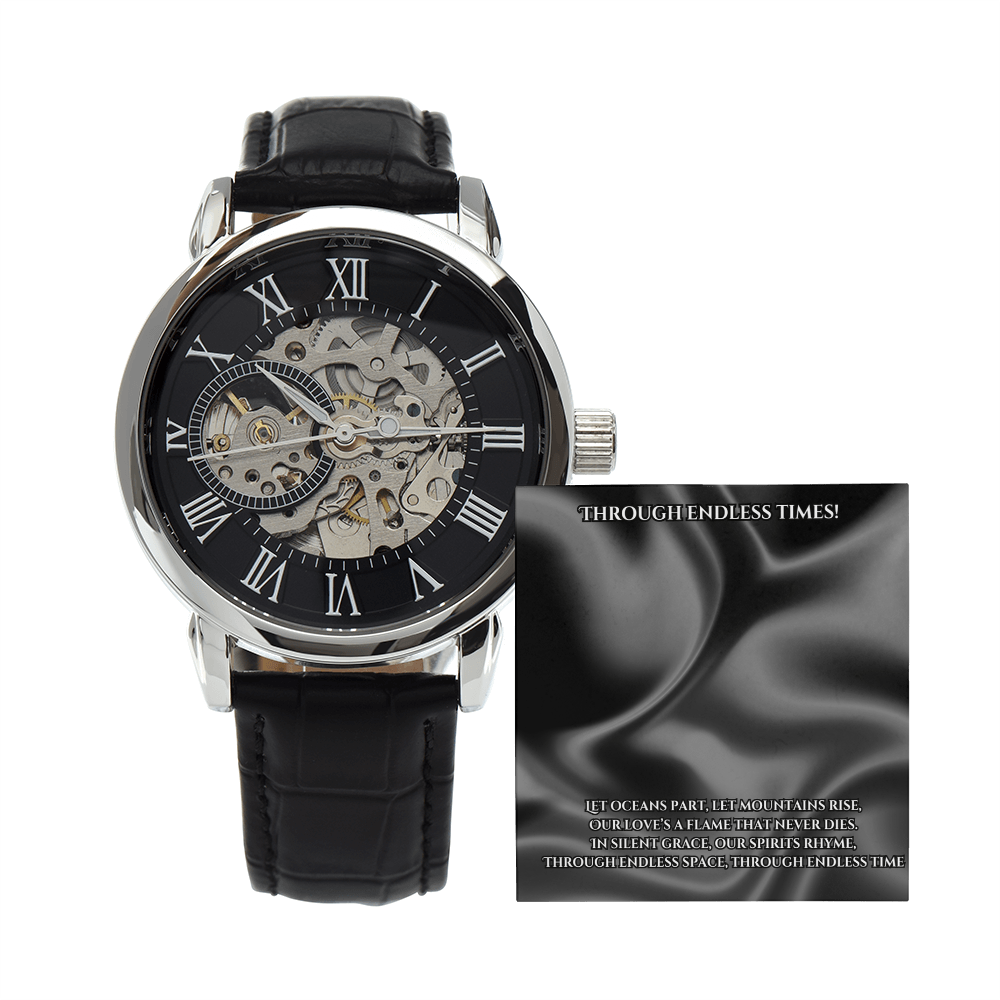 Timeless Elegance: Black Openwork Chronograph