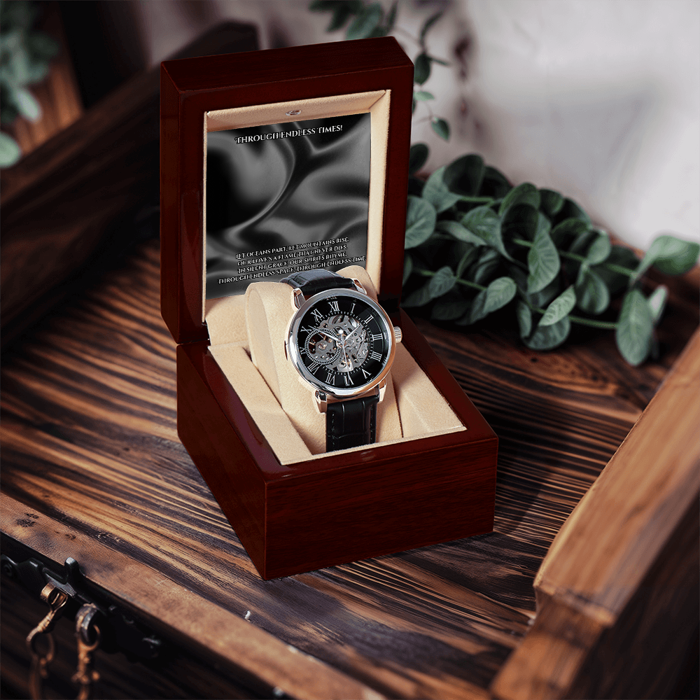 Timeless Elegance: Black Openwork Chronograph