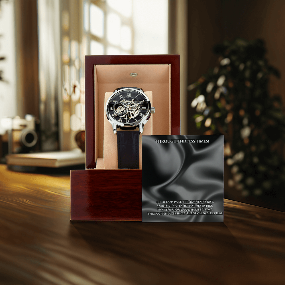 Timeless Elegance: Black Openwork Chronograph