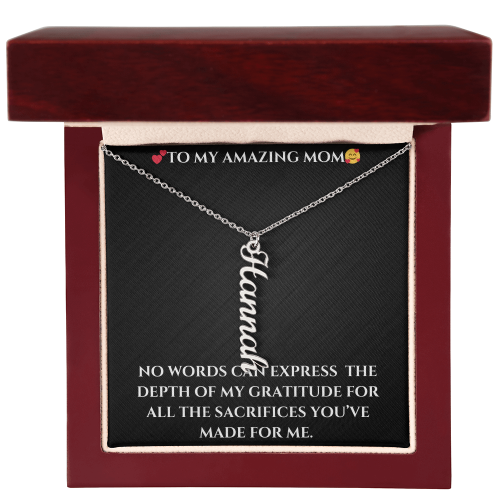 Custom Vertical Name Necklace – A Stylish Personalized Jewelry Gift!