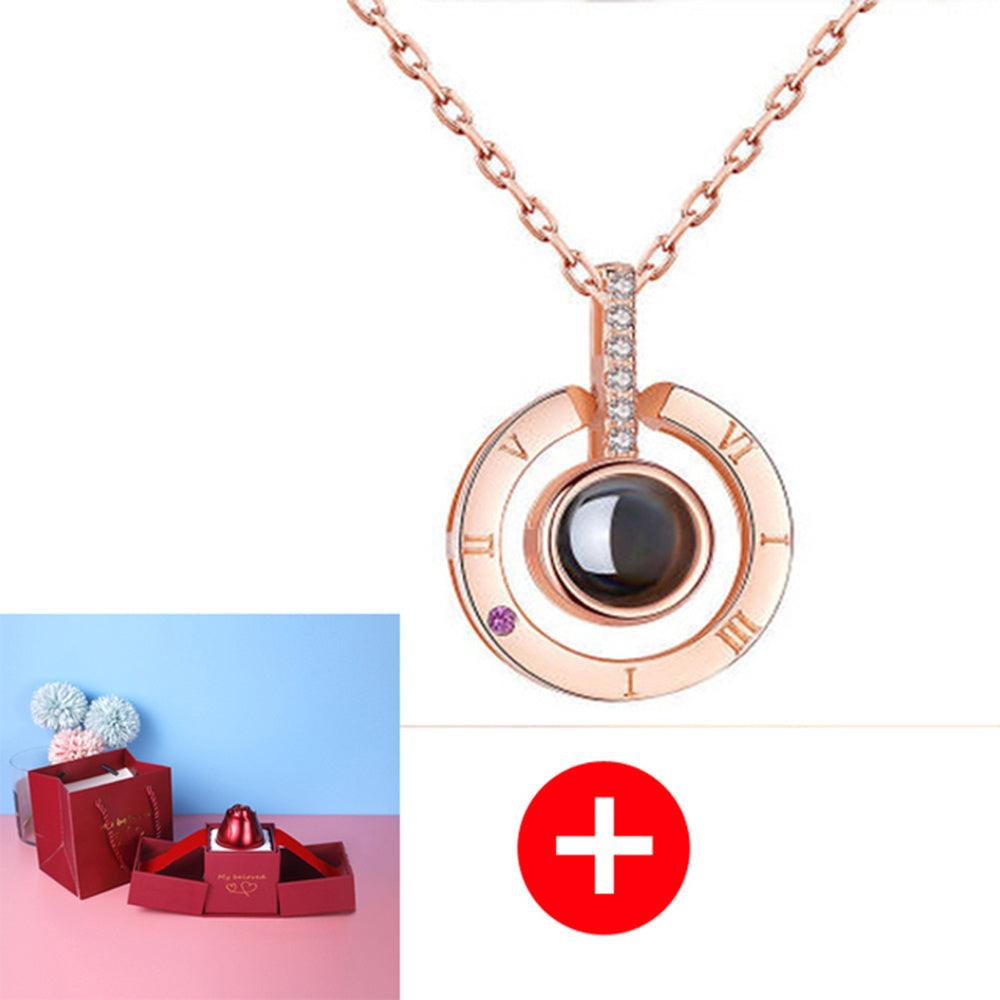 Metal Rose Jewelry Gift Box Necklace! - Efrosiny