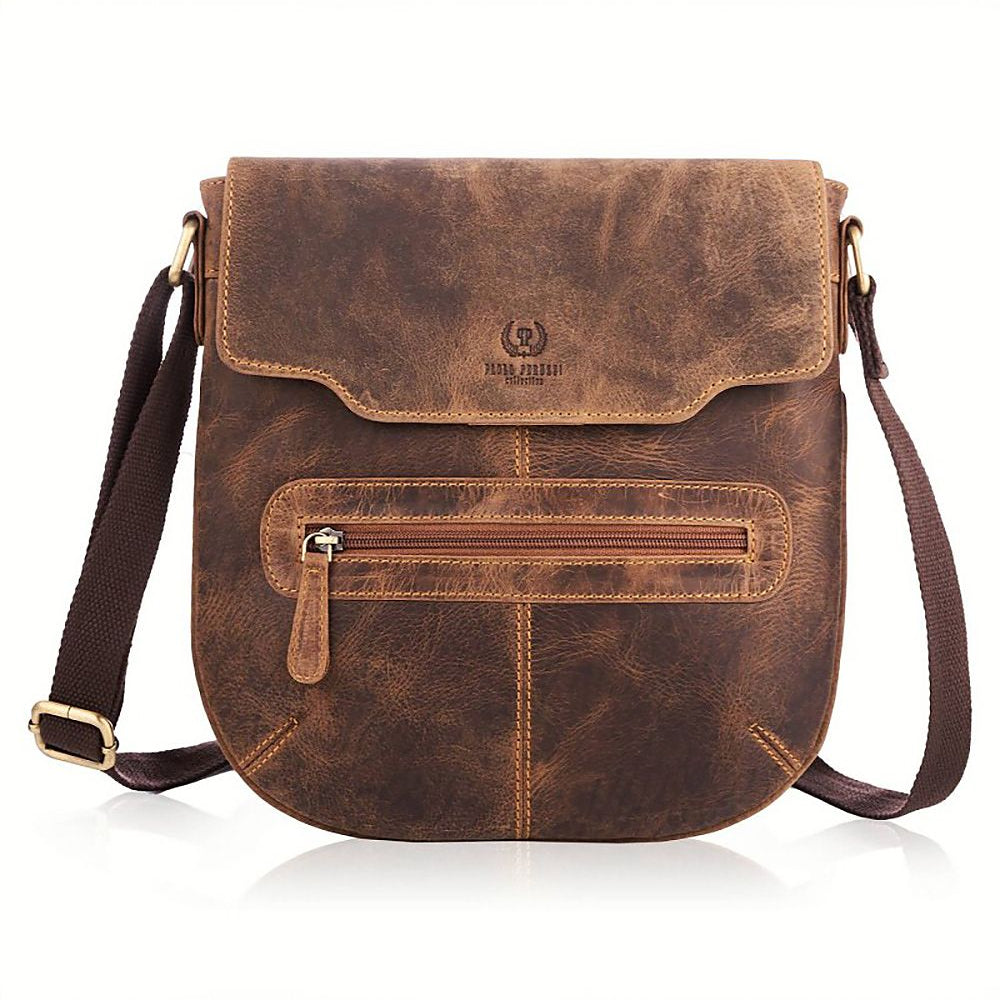 Natural leather bag model 191537 Galanter