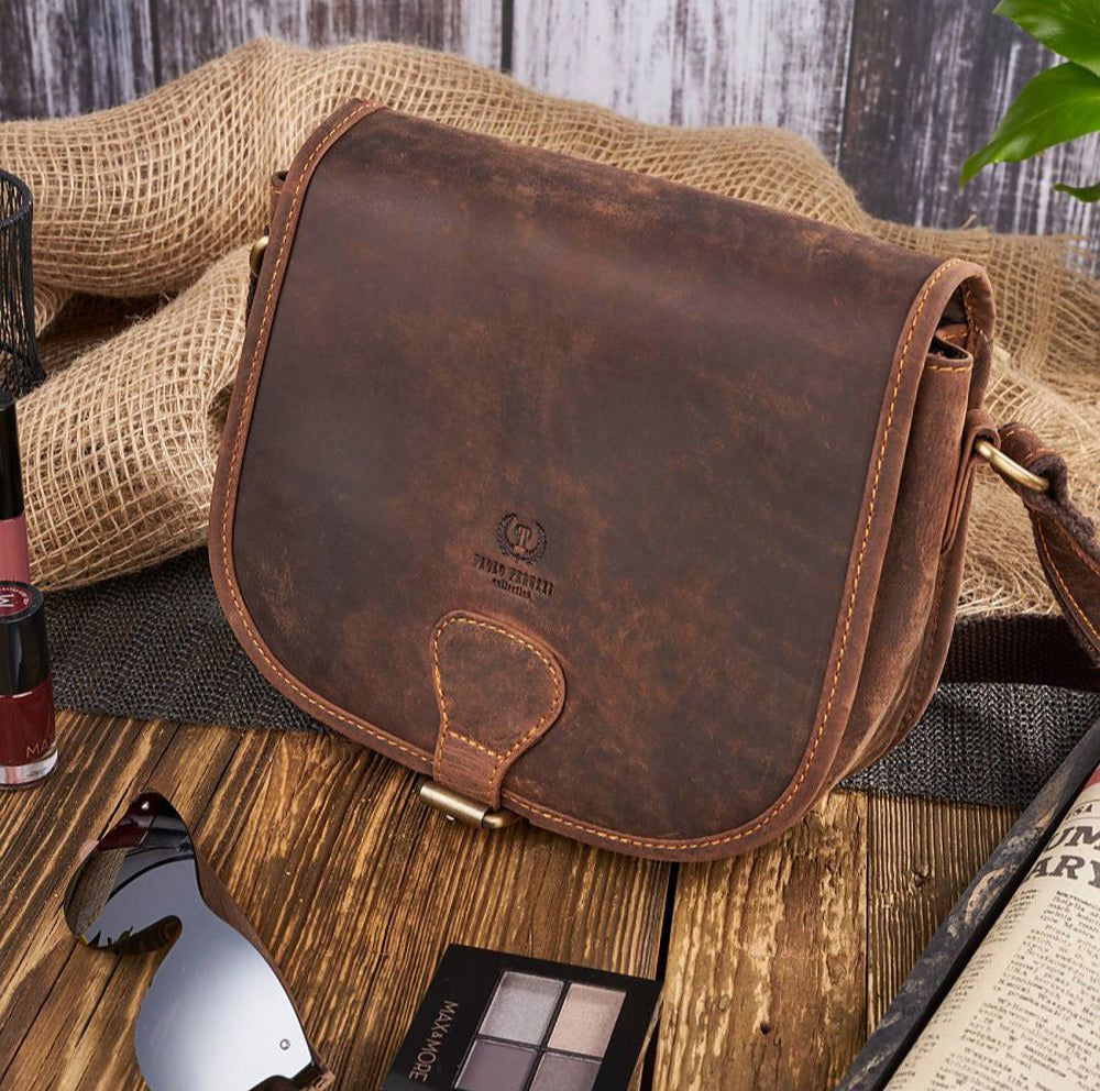 Natural leather bag model 173195 Galanter