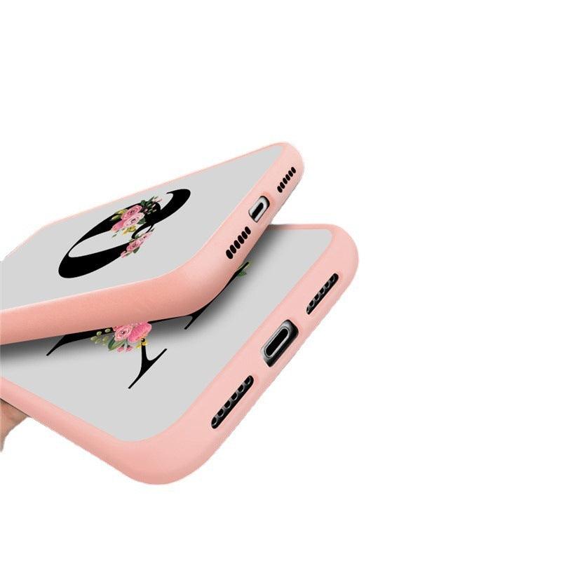 Personalized Silicone Phone Cases with Alphabet Letters – Pink, Stylish & Functional - Efrosiny