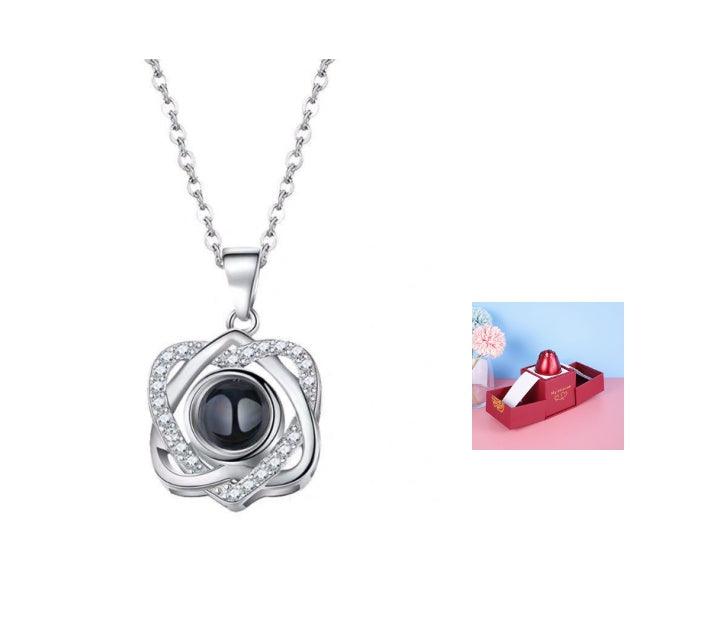 Metal Rose Jewelry Gift Box Necklace! - Efrosiny