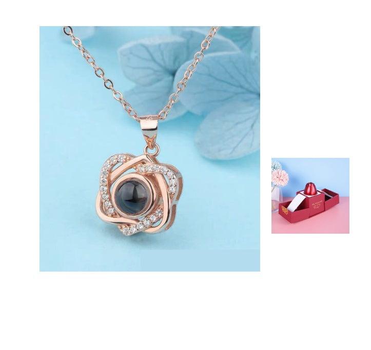 Metal Rose Jewelry Gift Box Necklace! - Efrosiny