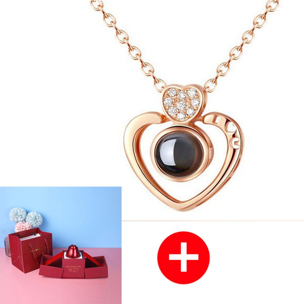Metal Rose Jewelry Gift Box Necklace! - Efrosiny