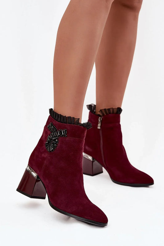 Heel boots Step in style red
